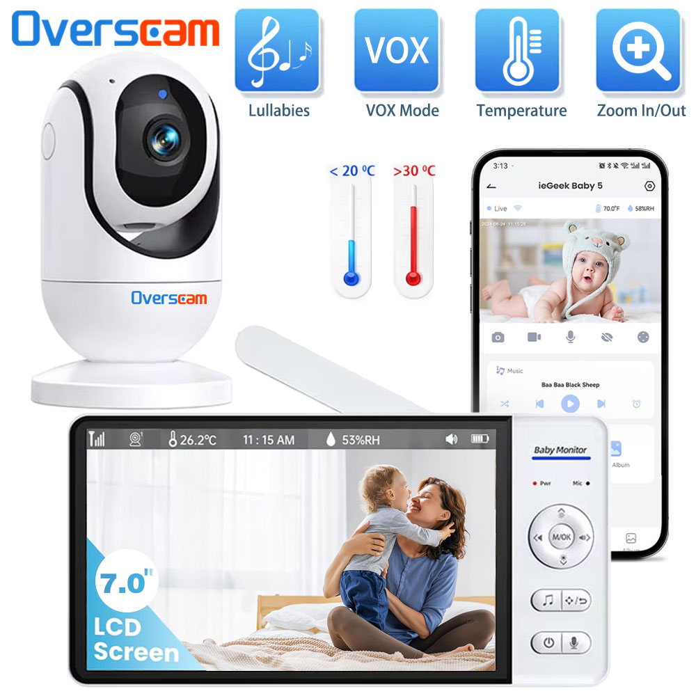 Home Security Uk - 7.0 Inch Screen Baby Monitor 5000mAh