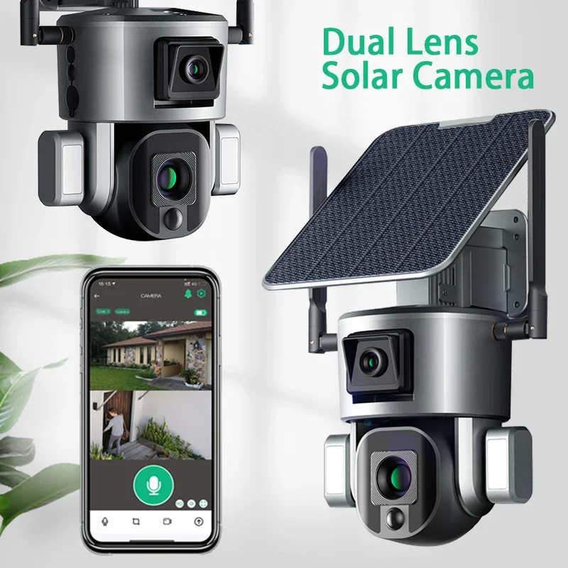 Home Security Uk - 4G Wireless Solar Camera Dual Lens