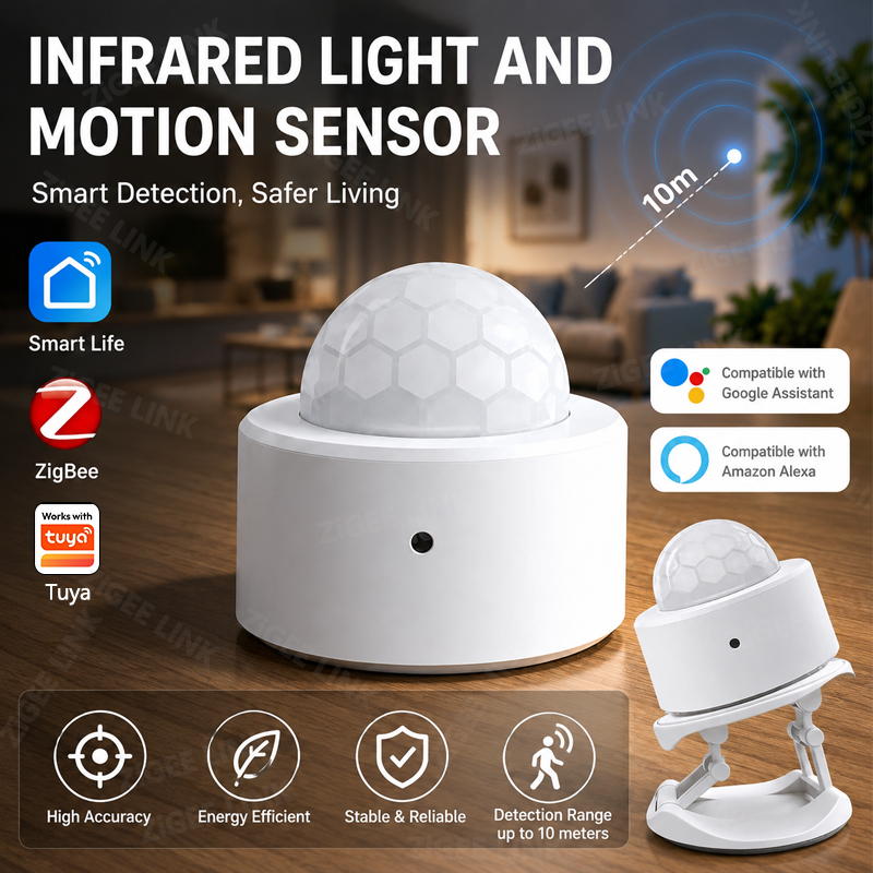 Home Security Alexa - ZigBee 3.0 PIR Motion Sensor Wireless
