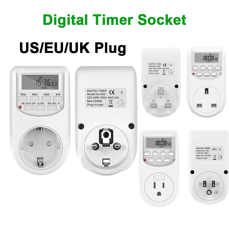 Home Security Uk - Digital Security Timer EU/US/UK Plug 220-240V