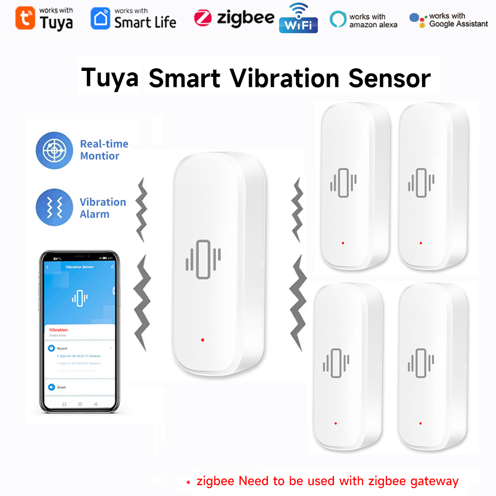 Tuya WiFi Zigbee Smart Vibrati - Home Security Alexa review and price