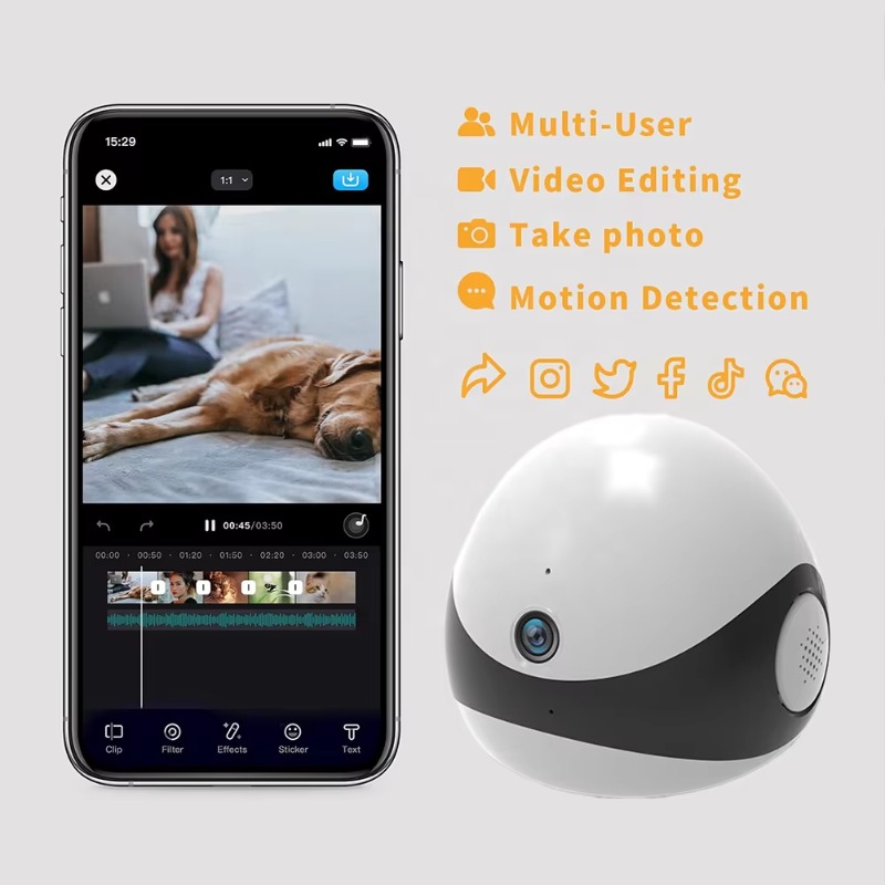 Wireless 2K HD Mobile Pet Comp - Home Security Robot Dog review and price