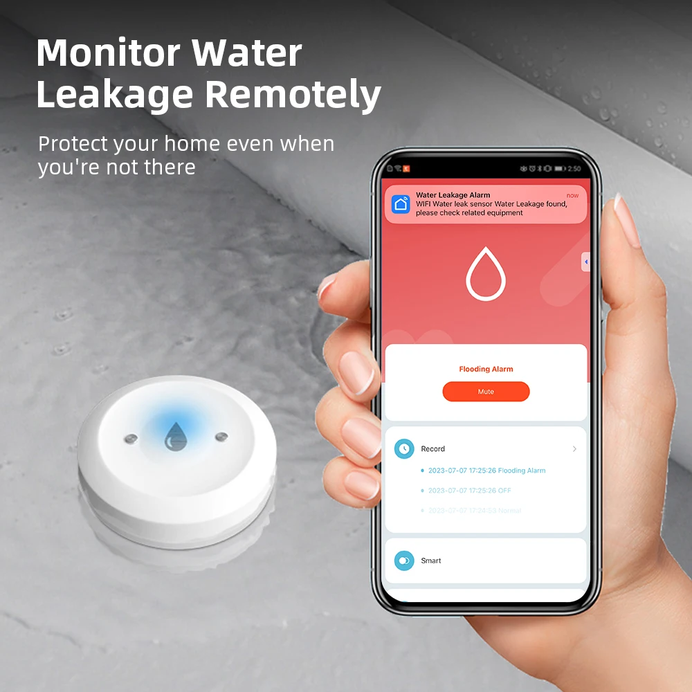 Zigbee3.0 Smart Water Leak Sen - Home Security Alexa review and price