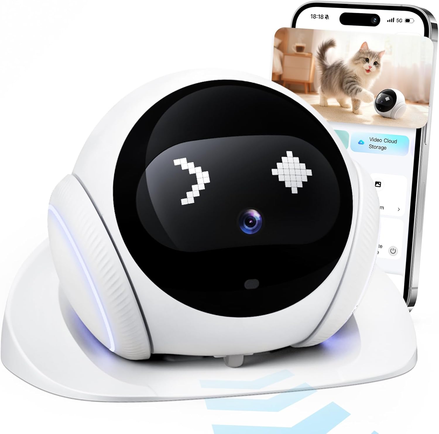 1080P HD Movable Pet Camera wi - Home Security Robot Dog review and price