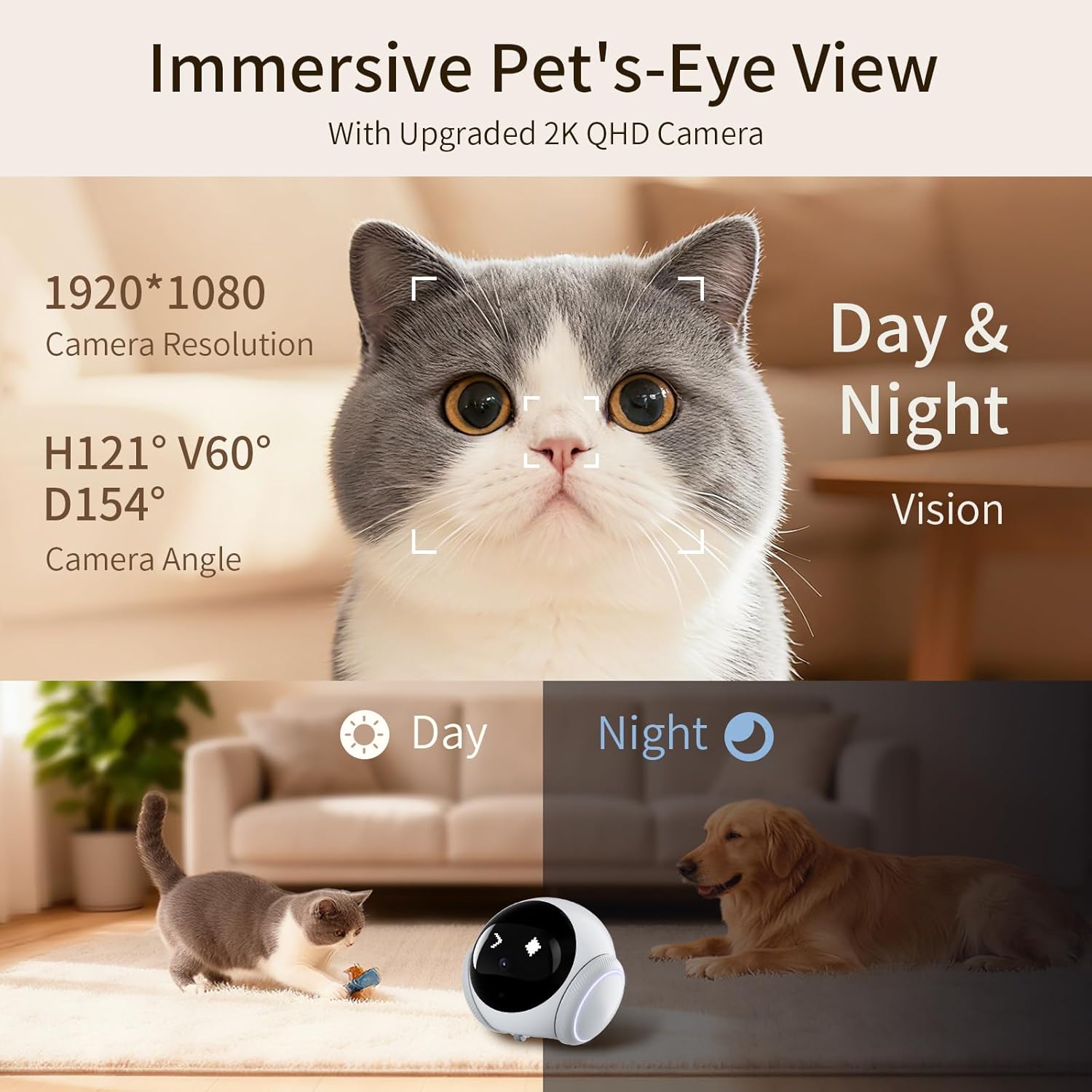 1080P HD Movable Pet Camera wi - Home Security Robot Dog review and price