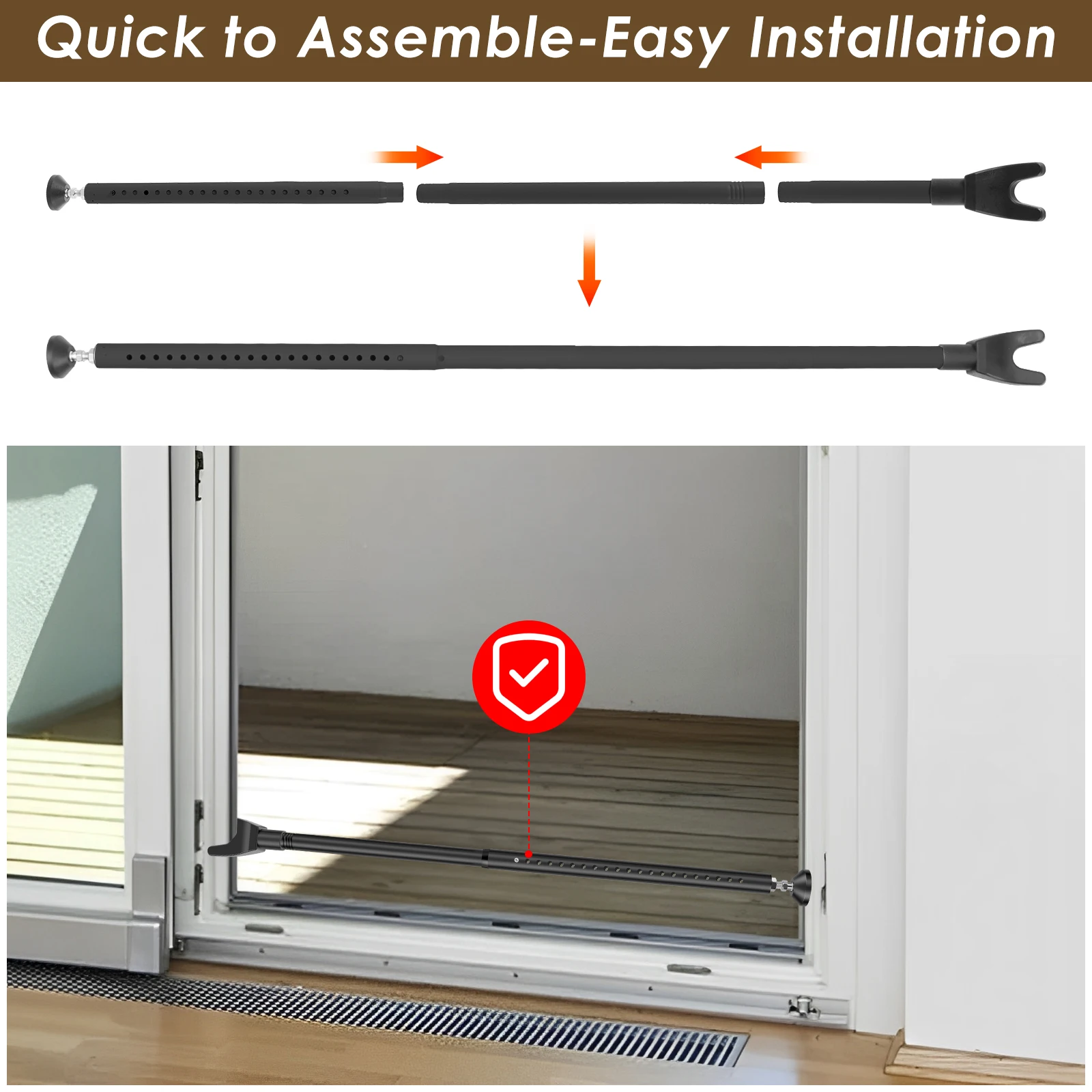 Sliding Door Lock Bar 44-55 In - Home Security Bars review and price