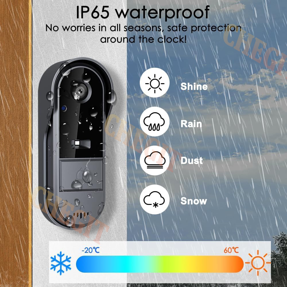 Wireless Wifi Doorbell Camera  - Home Security Monitoring System review and price