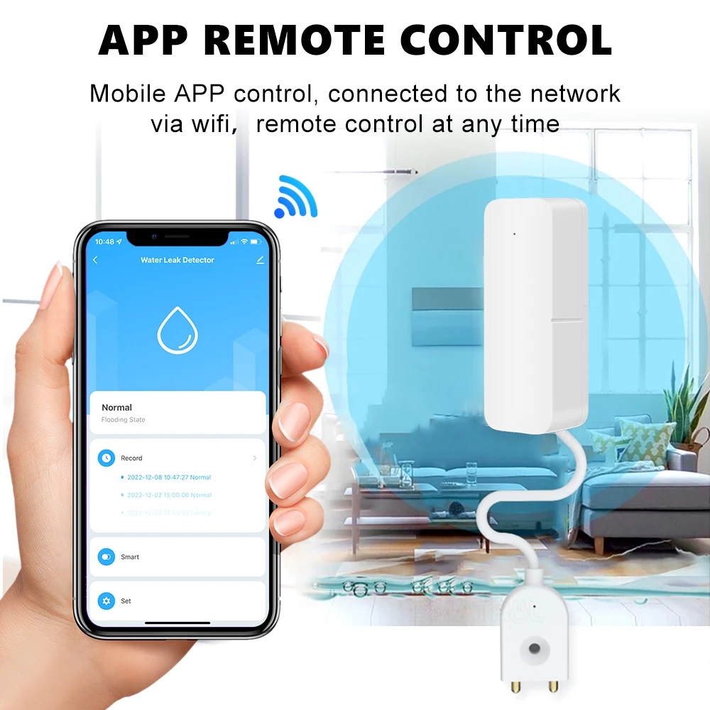 Tuya WiFi Smart Water Leak Sen - Home Security App review and price