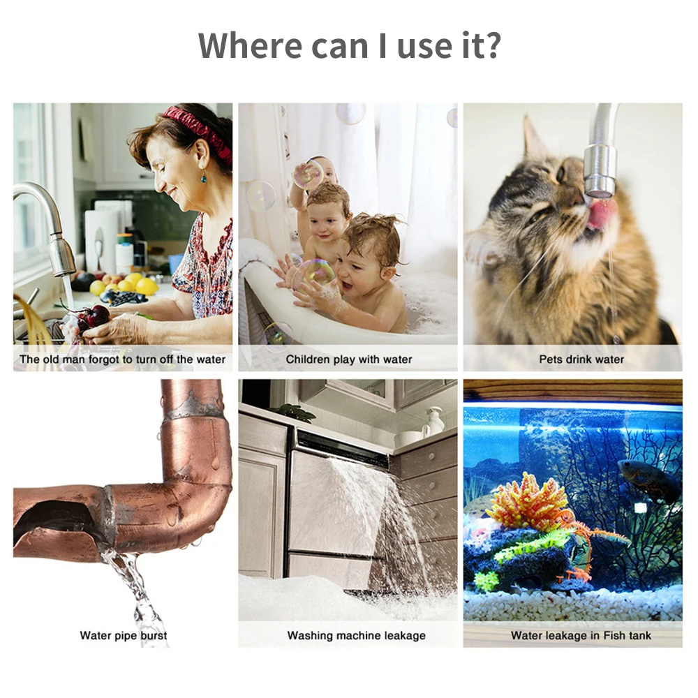 Tuya WiFi Zigbee Water Sensor  - Home Security Alexa review and price