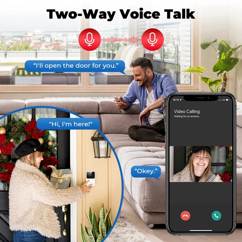 Smart Home WiFi Video Doorbell - Home Security Monitoring System review and price