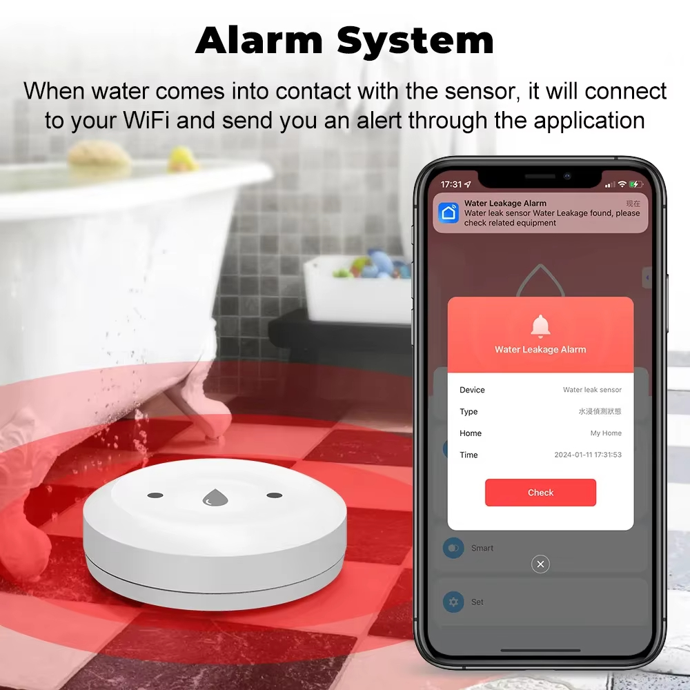 Tuya ZigBee 3.0 Water Leak Det - Home Security Alexa review and price