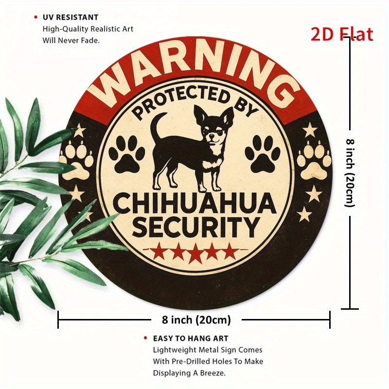 Warning Protected By Chihuahua - Home Security Bars review and price