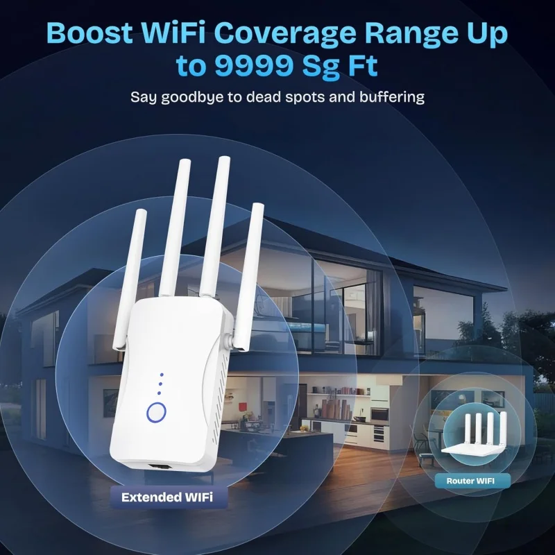 2.4G/5GHz Dual Band WiFi Repea - Home Security Outdoor review and price