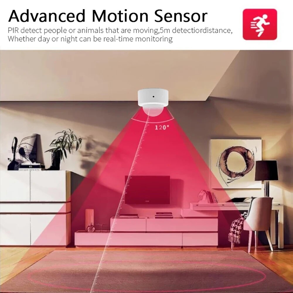 Zigbee Mini PIR Motion Sensor  - Home Security Alexa review and price