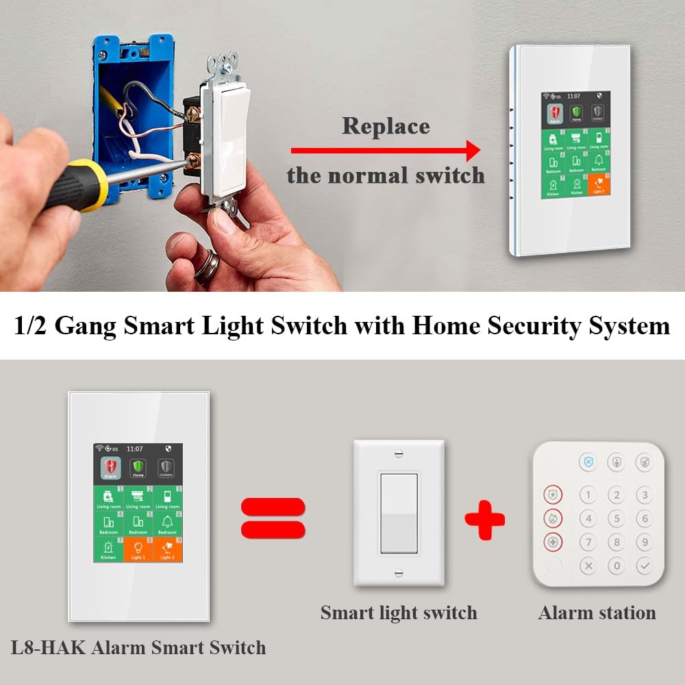 Lanbon LCD Smart Switch 433mhz - Home Security Uk review and price